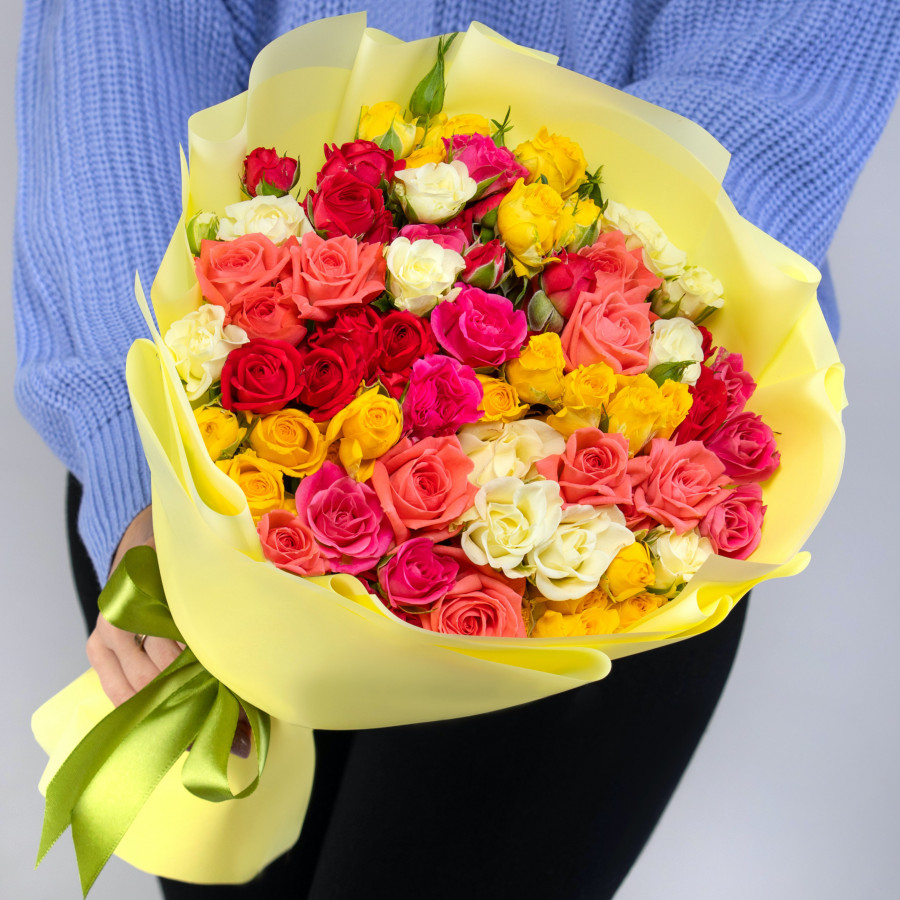 21 Кустовая Роза Микс (40 см.)